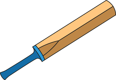 wooden cricket bat with blue grip on transparent background - Download Free Stock Videos Pikwizard.com