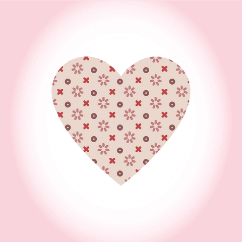 transparent heart shape with flower pattern on pink background - Download Free Stock Videos Pikwizard.com