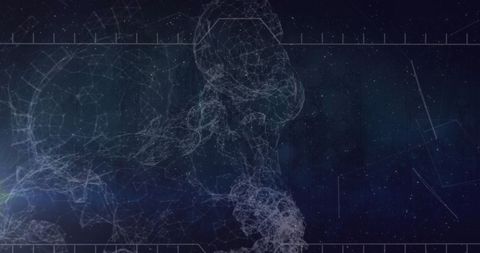 Abstract digital network on futuristic background