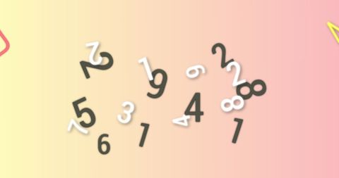 Scattered Numbers on Pastel Background Representing Education - Download Free Stock Images Pikwizard.com