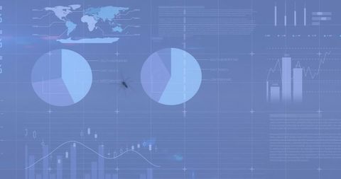 Analyzing Global Data Trends on Digital Panels - Download Free Stock Images Pikwizard.com