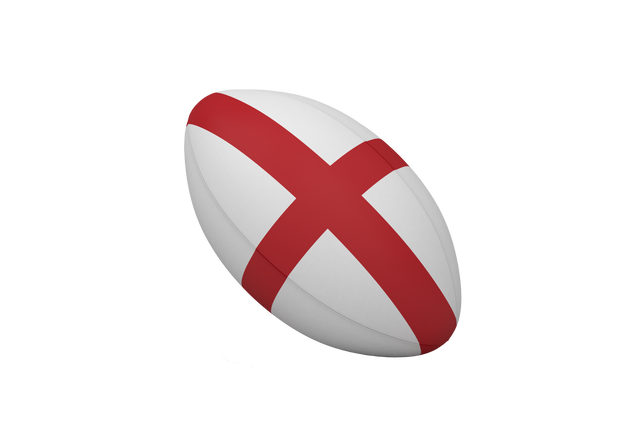 Transparent Rugby Ball Featuring England Flag Design - Download Free Stock Videos Pikwizard.com