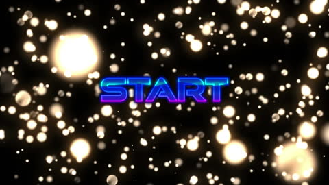 Neon Start Text Amidst Glowing Light Patterns
