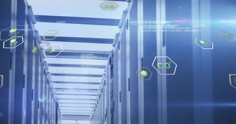 digital green technology concepts in modern server room - Download Free Stock Images Pikwizard.com