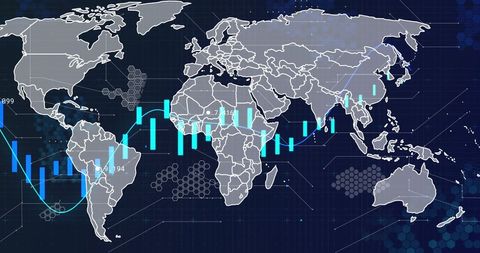 Global Stock Market Trends on World Map - Download Free Stock Images Pikwizard.com