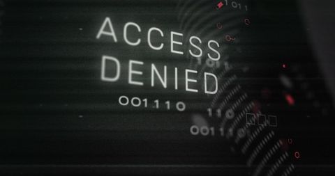 Holographic 'Access Denied' Message with Digital Codes Globe - Download Free Stock Images Pikwizard.com