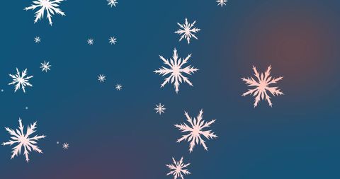 Falling Snowflakes on Blue Gradient Winter Background - Download Free Stock Images Pikwizard.com