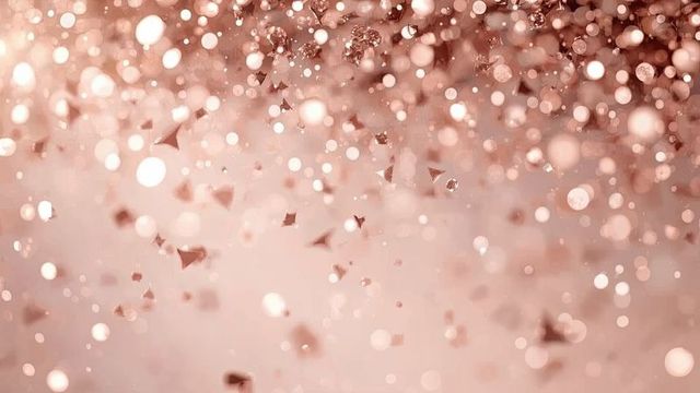 Elegant Rose Gold Glitter Bokeh and Confetti Mood