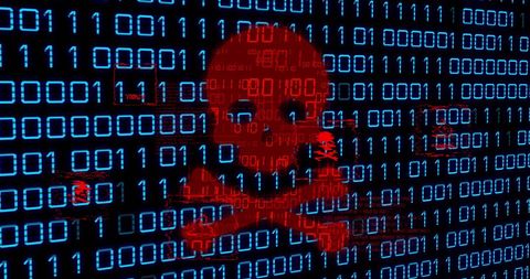 Digital Skull with Binary Code Highlighting Cyber Threats - Download Free Stock Images Pikwizard.com