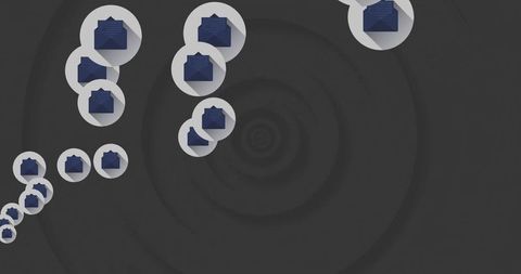 Digital folder icons on modern corporate gradient design