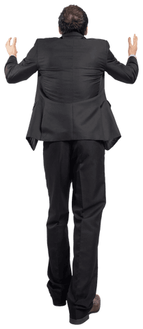 Businessman's Frustration Transparent Background Full Body