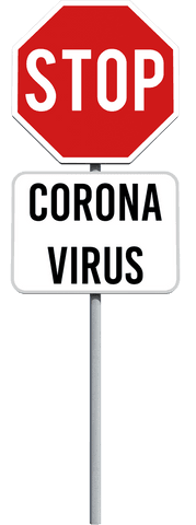transparent stop corona virus sign on pole - Download Free Stock Videos Pikwizard.com