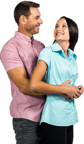 Couple Hugging And Smiling On Transparent Background - Download Free Stock Videos Pikwizard.com