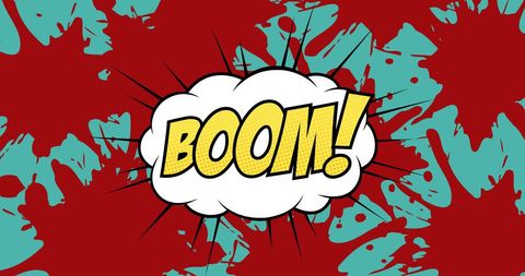 Comic Book Style Explosion with Boom Text - Download Free Stock Images Pikwizard.com