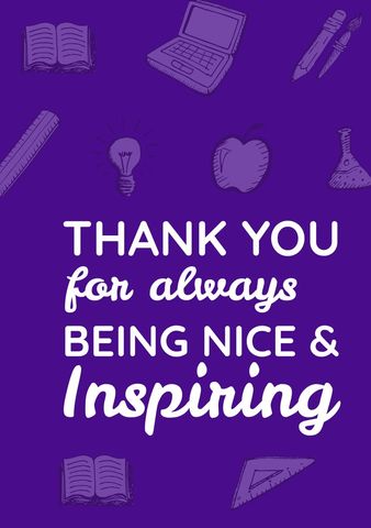 Inspirational Thank You Card with Motivational Icons - Download Free Stock Templates Pikwizard.com