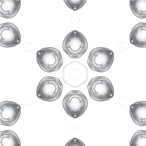 This intricate grey glass pattern on a transparent background features abstract geometric shapes in a symmetrical design. Ideal for adding decorative elements in graphic design projects, branding, and packaging. It serves as a useful overlay in digital artwork, web design, and can be creatively used in craft projects or textiles.