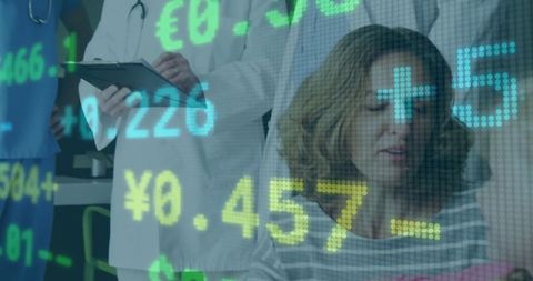 Healthcare Consultation with Financial Analysis Overlay