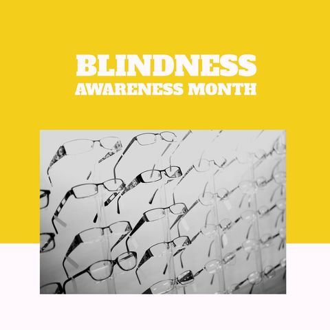 reading glasses display highlighting blindness awareness month - Download Free Stock Templates Pikwizard.com