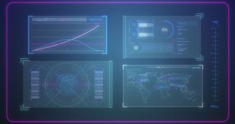 Futuristic Data Display: Globalization and Business Analytics - Download Free Stock Images Pikwizard.com