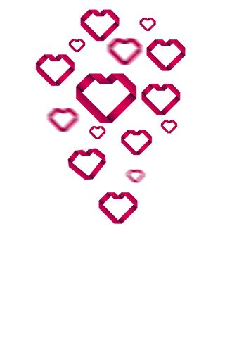 red ribbon hearts pattern on transparent background - Download Free Stock Videos Pikwizard.com