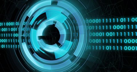 Digital Data Protection with Binary Interface - Download Free Stock Images Pikwizard.com