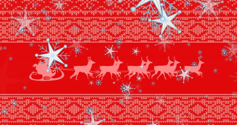Festive Christmas Reindeer and Snowflake Pattern