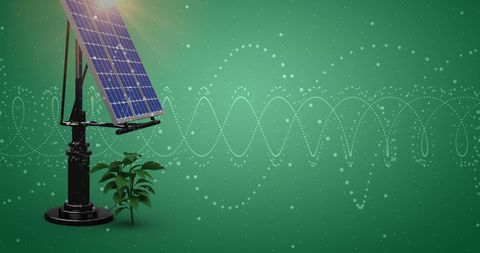 Solar panel promoting clean energy growth and sustainability