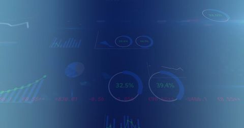 Statistical Data Interface on Blue Gradient Background - Download Free Stock Images Pikwizard.com