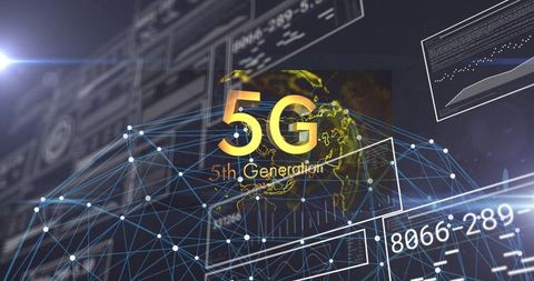 Futuristic 5G Digital Connectivity and Global Networking Concept