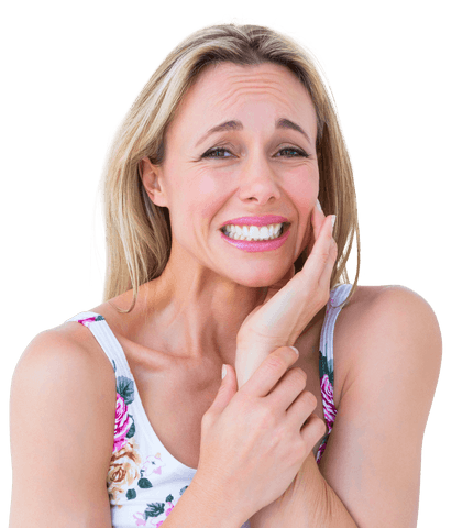 blonde woman holding jaw in transparent dental pain illustration - Download Free Stock Videos Pikwizard.com