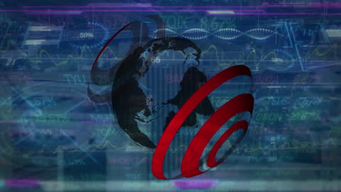 Futuristic Globe with Data Analytics Interface