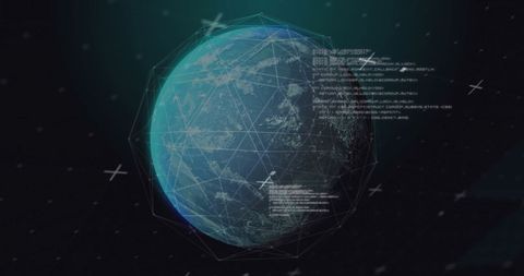 Digital Connections on Globe with Data Processing Overlay - Download Free Stock Images Pikwizard.com