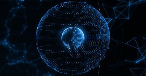 Digital Globe with Global Connectivity Network Visualization - Download Free Stock Images Pikwizard.com