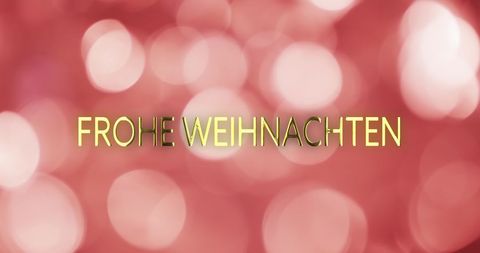 Frohe Weihnachten Text Over Red Bokeh Background - Download Free Stock Images Pikwizard.com