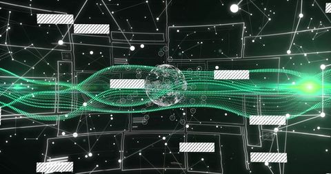 Futuristic digital network and innovation theme