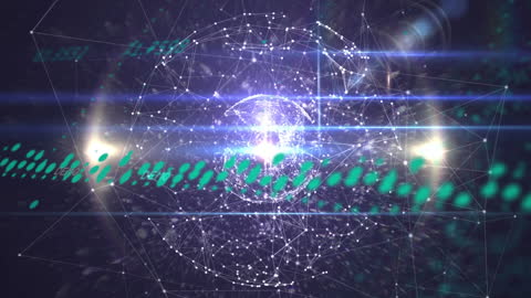 Futuristic Digital Network Globe with Connected Nodes