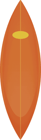 orange surfboard illustration on transparent background - Download Free Stock Videos Pikwizard.com