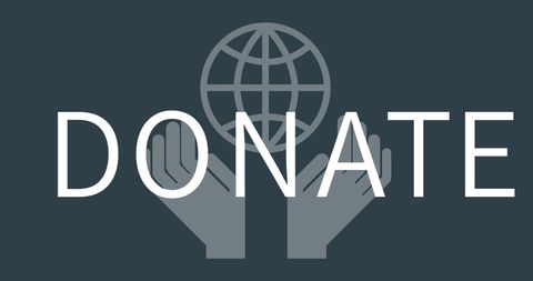 Charity Concept Graphic with Hands and Globe Symbol - Download Free Stock Images Pikwizard.com