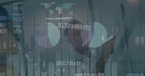 Delivery Man Engagement with Financial Data Overlay