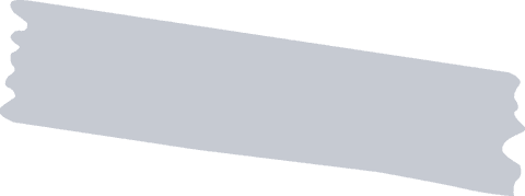 Minimalist masking tape strip on transparent background