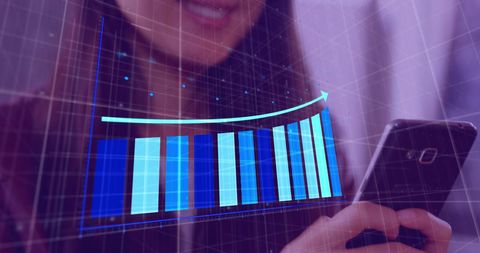 Businesswoman Viewing Financial Growth on Digital Graph - Download Free Stock Images Pikwizard.com