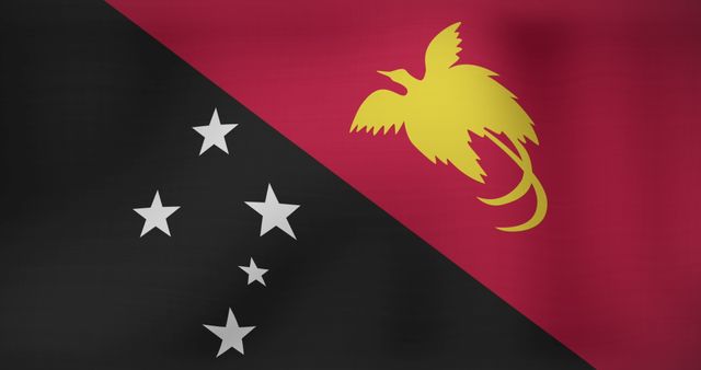 Papua New Guinea National Flag Illustration with Symbols and Colors - Download Free Stock Images Pikwizard.com