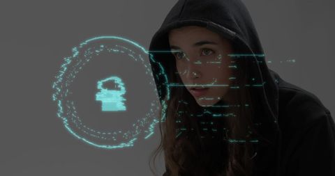 Female Hacker Analyzing Digital Security Interface - Download Free Stock Images Pikwizard.com