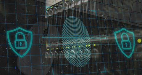 Digital security with fingerprint authentication over server room