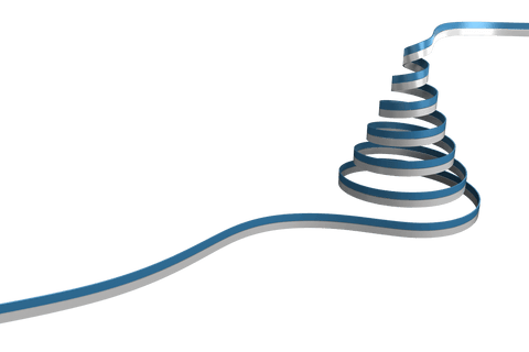 spiraling christmas tree shape illustration on transparent background - Download Free Stock Videos Pikwizard.com