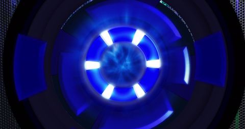 Futuristic Blue Spinning Scanner in Computer Server Room - Download Free Stock Images Pikwizard.com