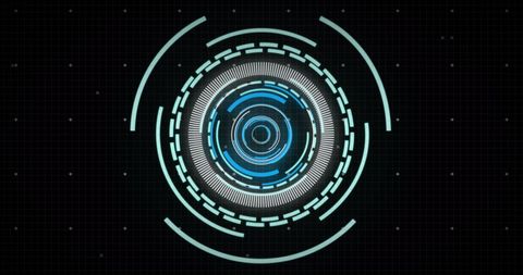 Futuristic Digital Interface with Loading Rings and Data Visualization - Download Free Stock Images Pikwizard.com