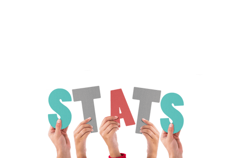 Hands Holding Stats Text on Transparent Background Illustration - Download Free Stock Videos Pikwizard.com
