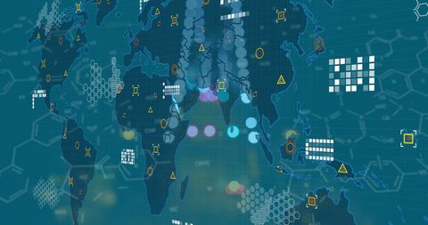 Digital World Map With Data Circuits and Global Connectivity - Download Free Stock Images Pikwizard.com