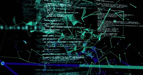 futuristic data processing with neon plexus network - Download Free Stock Images Pikwizard.com